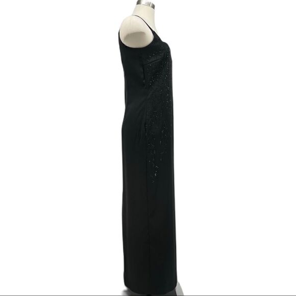BYER TOO! Black Evening Gown with Floral Sequins - Picture 2 of 9